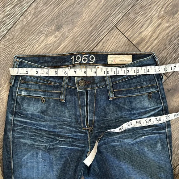 Engineered Dark Blue Denim Jeans size 2 funky cool - Picture 14 of 16